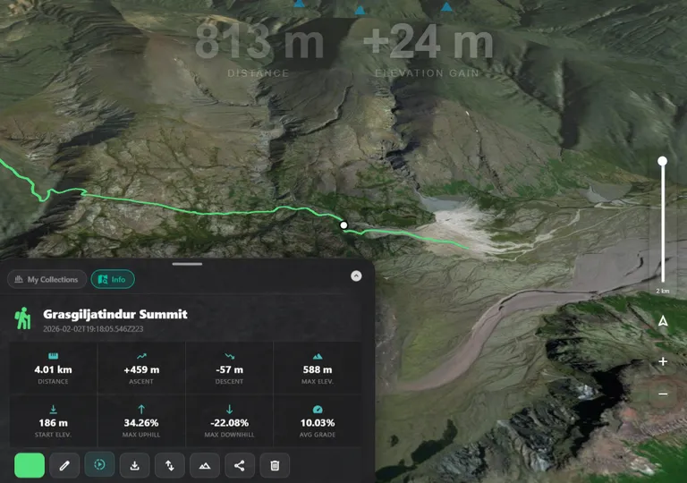 Shareable mountain route planning link